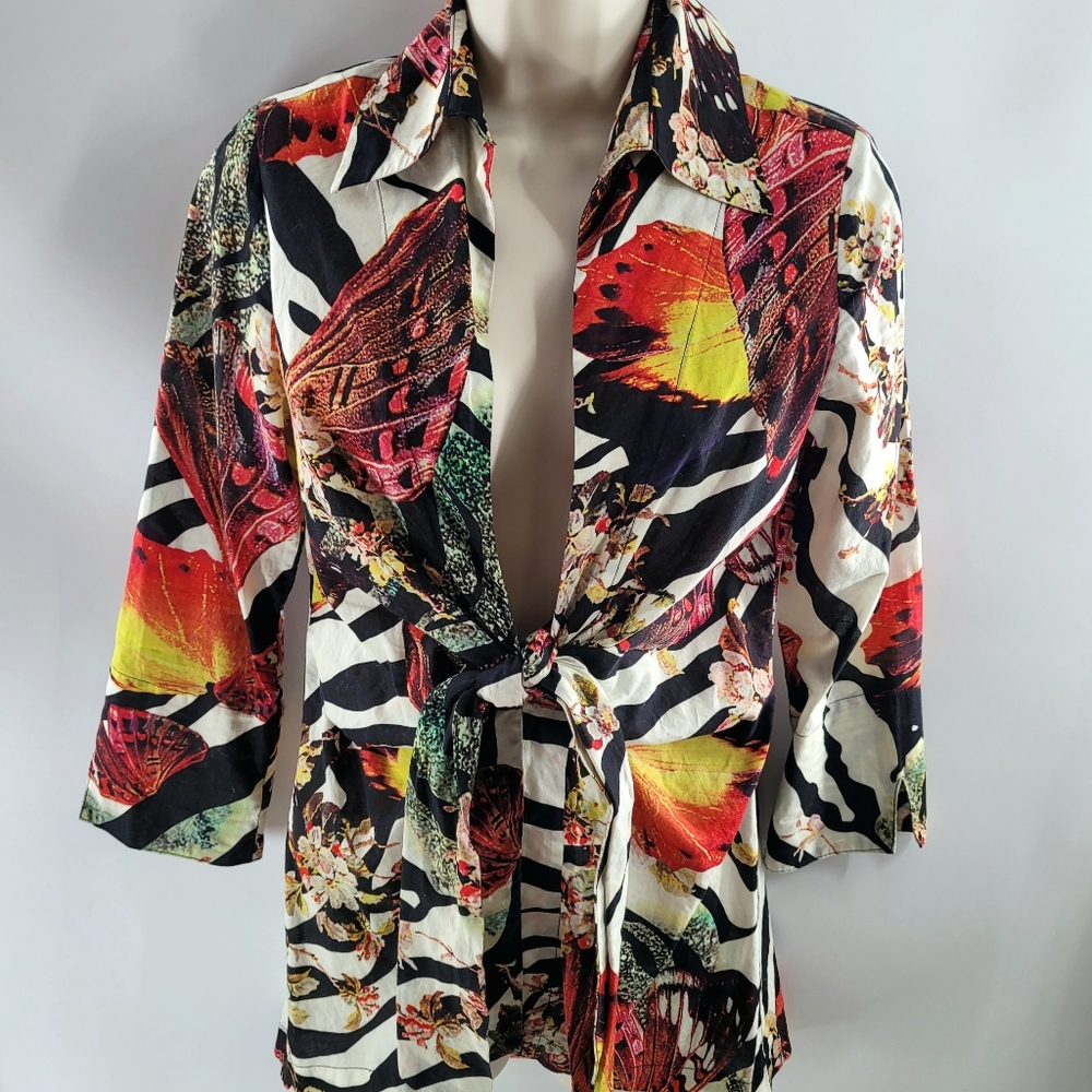 Vintage Mischca Tie Front Top